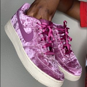 Velvet Air Force Ones